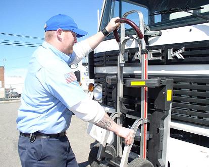 hand truck lock  Banko North Beverage  Mack Truck MS250 cab-over