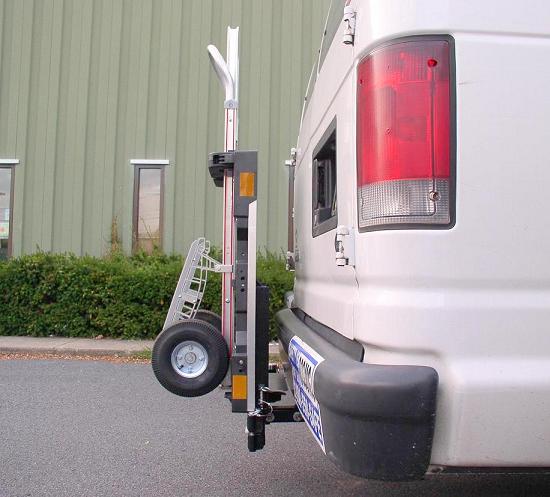 B&P Liberator hand truck aboard HTS Systems HTS-20SFE