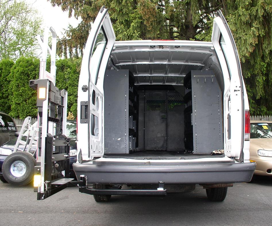 The HTS-20S swings outward 90 degrees to clear rear door.