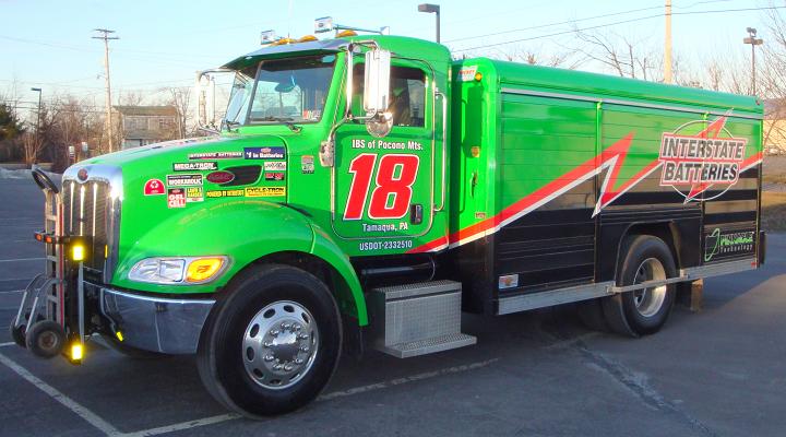Peterbilt 335 Interstate Batteries truck