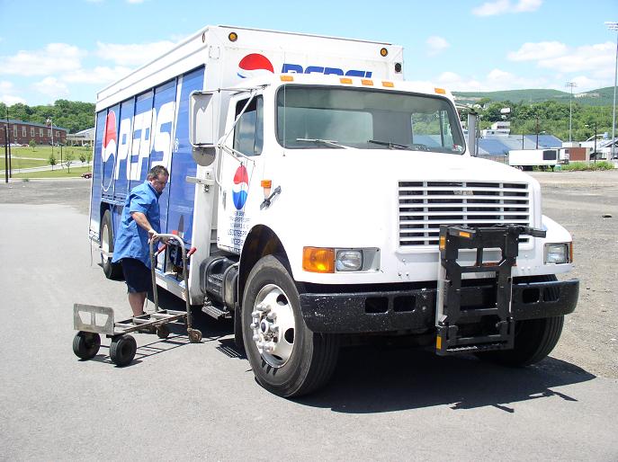 Pepsi beverage truck  Magliner hand truck